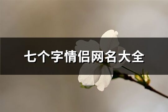 七个字情侣网名大全(精选177个)