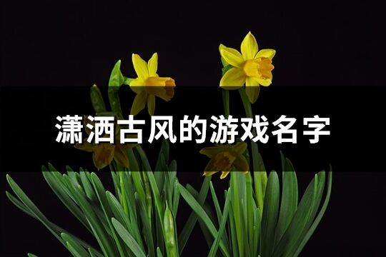 潇洒古风的游戏名字(优选462个)