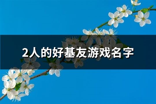 2人的好基友游戏名字(共104个)