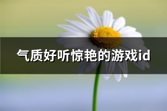 气质好听惊艳的游戏id(共188个)