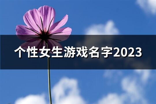 个性女生游戏名字2023(优选757个)