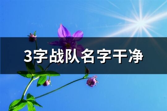 3字战队名字干净(186个)