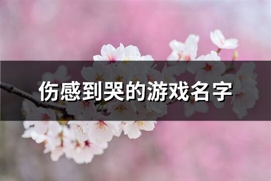 伤感到哭的游戏名字(共297个)