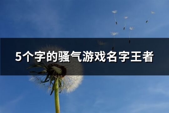 5个字的骚气游戏名字王者(精选577个)