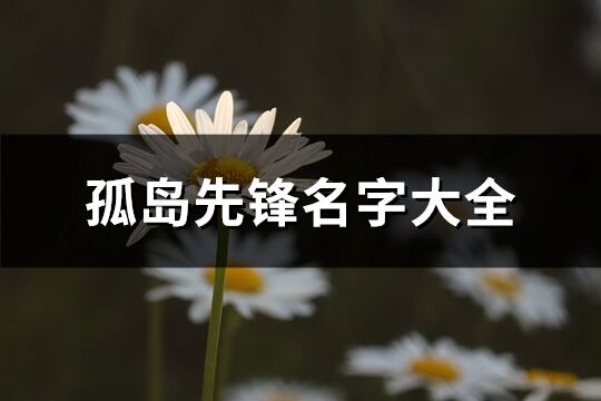 孤岛先锋名字大全(精选511个)