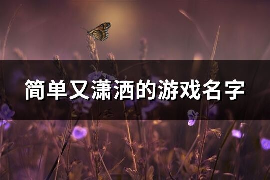 简单又潇洒的游戏名字(优选231个)