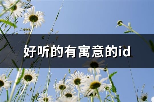 好听的有寓意的id(优选148个)