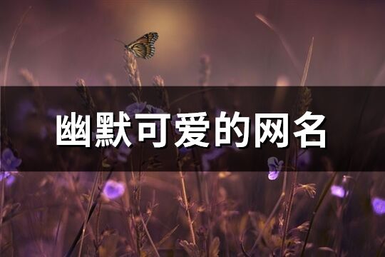 幽默可爱的网名(共612个)