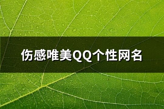 伤感唯美QQ个性网名(精选98个)