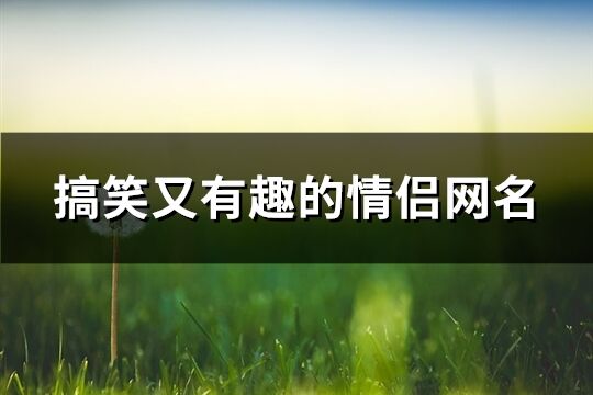 搞笑又有趣的情侣网名(精选197个)