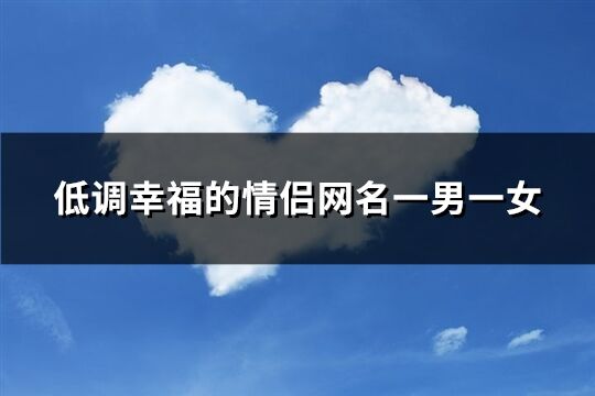 低调幸福的情侣网名一男一女(共78个)