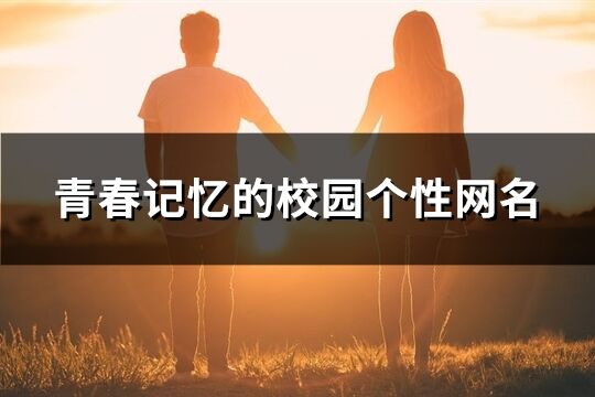 青春记忆的校园个性网名(388个)