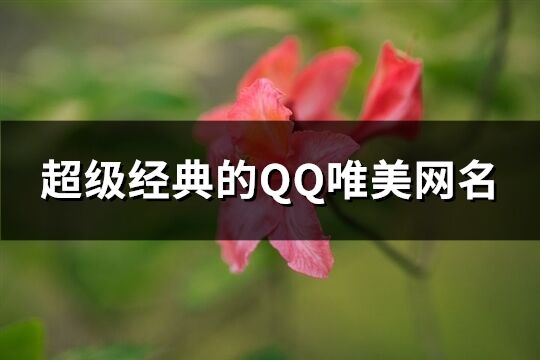 超级经典的QQ唯美网名(261个)