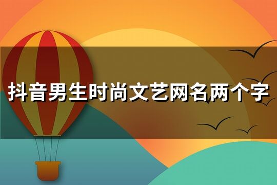 抖音男生时尚文艺网名两个字(共215个)