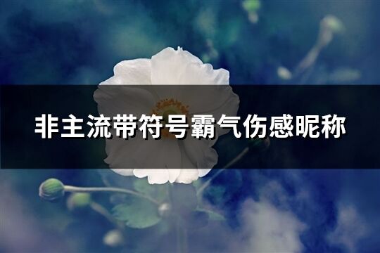 非主流带符号霸气伤感昵称(优选154个)