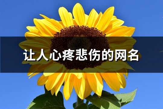 让人心疼悲伤的网名(共152个)