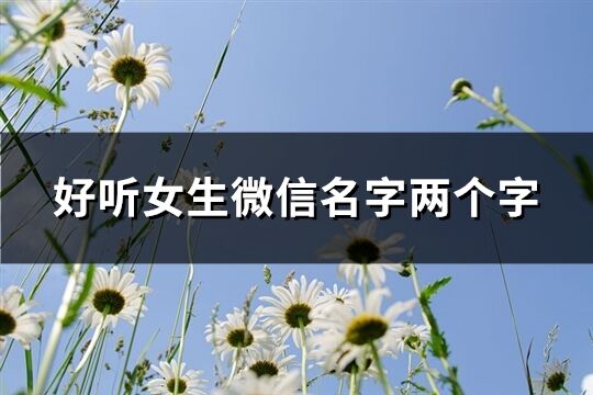 好听女生微信名字两个字(275个)