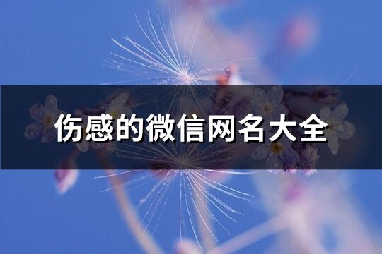 伤感的微信网名大全(共957个)