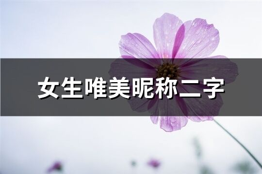 女生唯美昵称二字(665个)