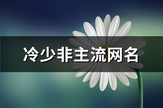 冷少非主流网名(精选60个)