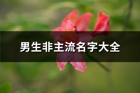 男生非主流名字大全(优选257个)