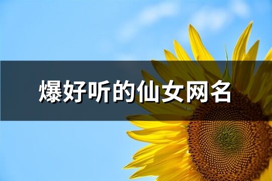 爆好听的仙女网名(共457个)