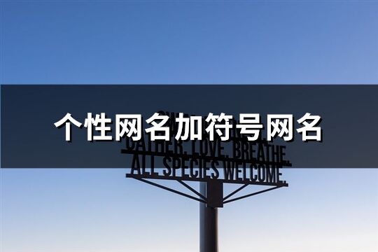 个性网名加符号网名(精选306个)