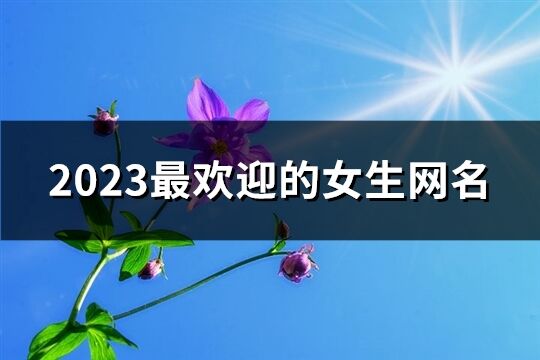 2023最欢迎的女生网名(优选1420个)