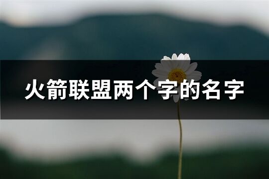 火箭联盟两个字的名字(共119个)