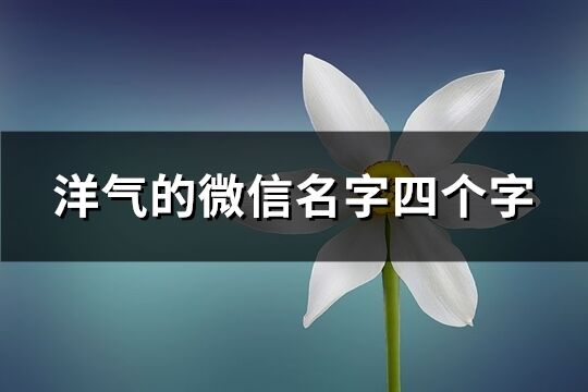 洋气的微信名字四个字(共1533个)