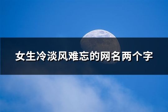 女生冷淡风难忘的网名两个字(67个)