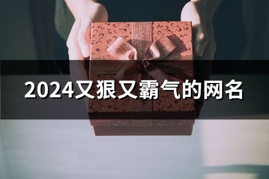 2024又狠又霸气的网名(精选216个)