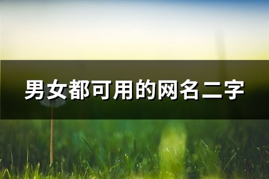 男女都可用的网名二字(70个)