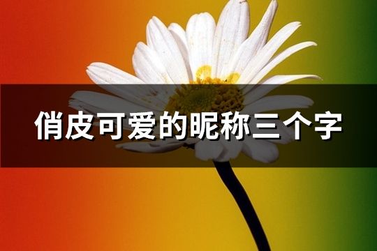 俏皮可爱的昵称三个字(精选227个)