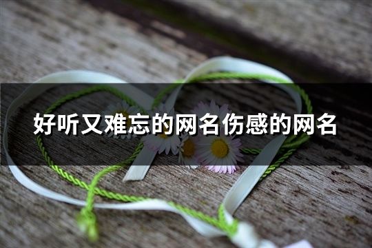 好听又难忘的网名伤感的网名(190个)