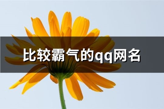 比较霸气的qq网名(135个)