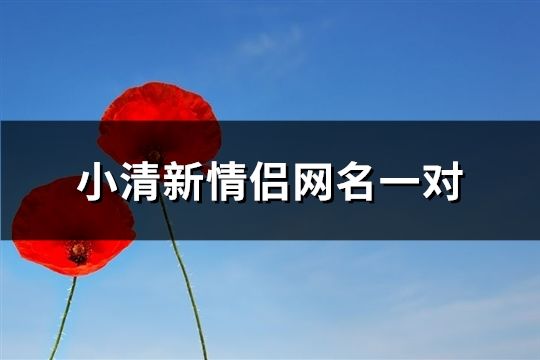 小清新情侣网名一对(精选118对)