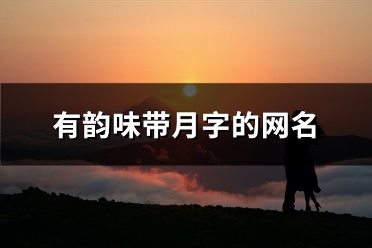 有韵味带月字的网名(162个)