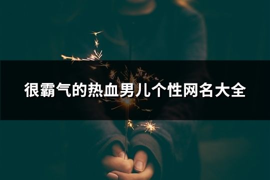 很霸气的热血男儿个性网名大全(精选88个)