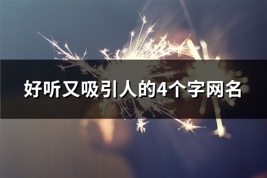 好听又吸引人的4个字网名(共154个)