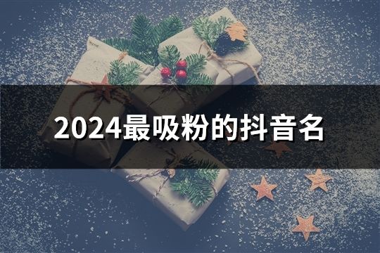 2024最吸粉的抖音名(34个)