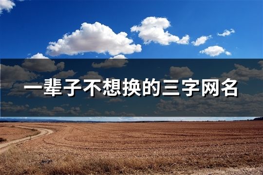 一辈子不想换的三字网名(精选136个)