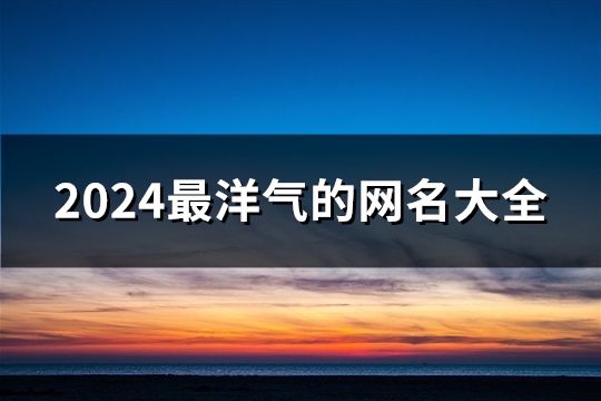 2024最洋气的网名大全(1797个)