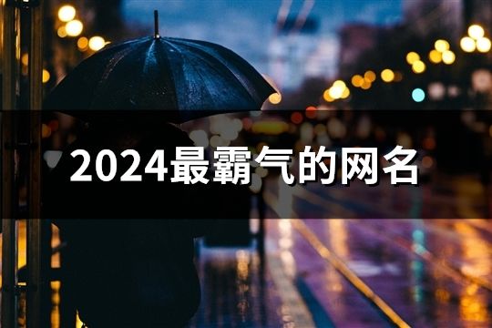 2024最霸气的网名(共53个)