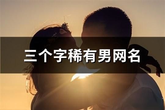 三个字稀有男网名(101个)