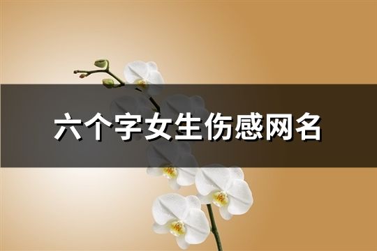 六个字女生伤感网名(68个)