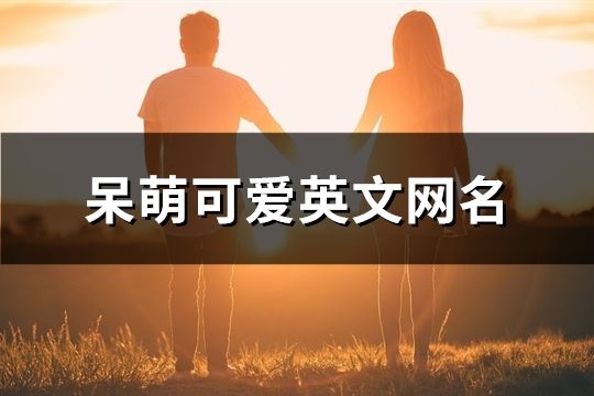 呆萌可爱英文网名(133个)