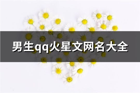 男生qq火星文网名大全(299个)