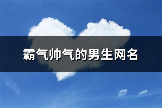 霸气帅气的男生网名(共294个)