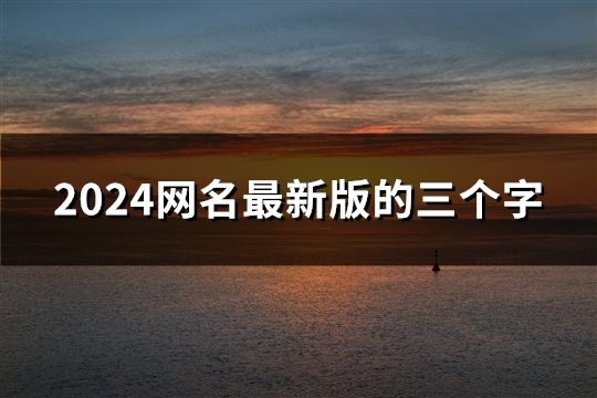 2024网名最新版的三个字(131个)